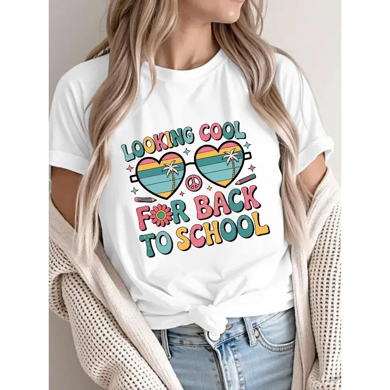 Women Back To School T Shirt 2025 New Arrival Look Cool Graphic Tee Summer Retro Sunglasses Print Casual Tops
Women Back To School T Shirt 2025 New Arrival Look Cool Graphic Tee Summer Retro Sunglasses Print Casual Tops
