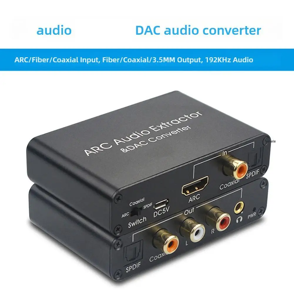HDMI DAC Audio Converter Optical SPDIF Coaxial To 3.5mm ARC To RCA Audio Extractor Adapter Digital To Analog Audio Converter
HDMI DAC Audio Converter Optical SPDIF Coaxial To 3.5mm ARC To RCA Audio Extractor Adapter Digital To Analog Audio Converter