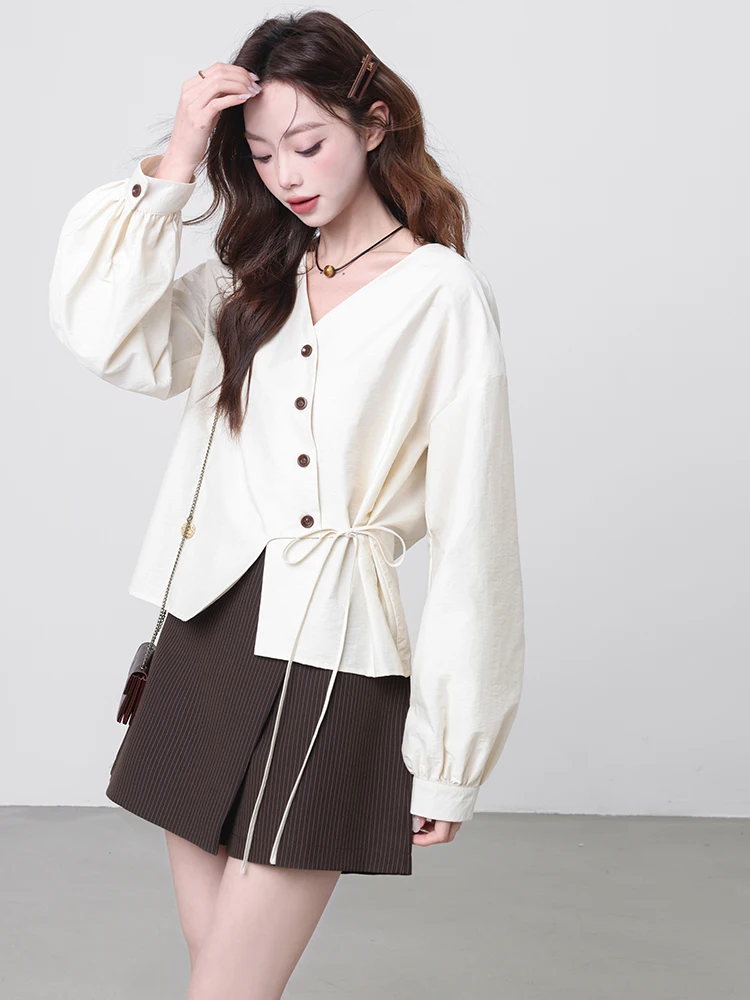 Asymmetric Long Sve irt V-Ne Tie Waist French Sle Women's Premium Clothing Wood ain ternoon Narrative Poem
Asymmetric Long Sve irt V-Ne Tie Waist French Sle Women's Premium Clothing Wood ain ternoon Narrative Poem