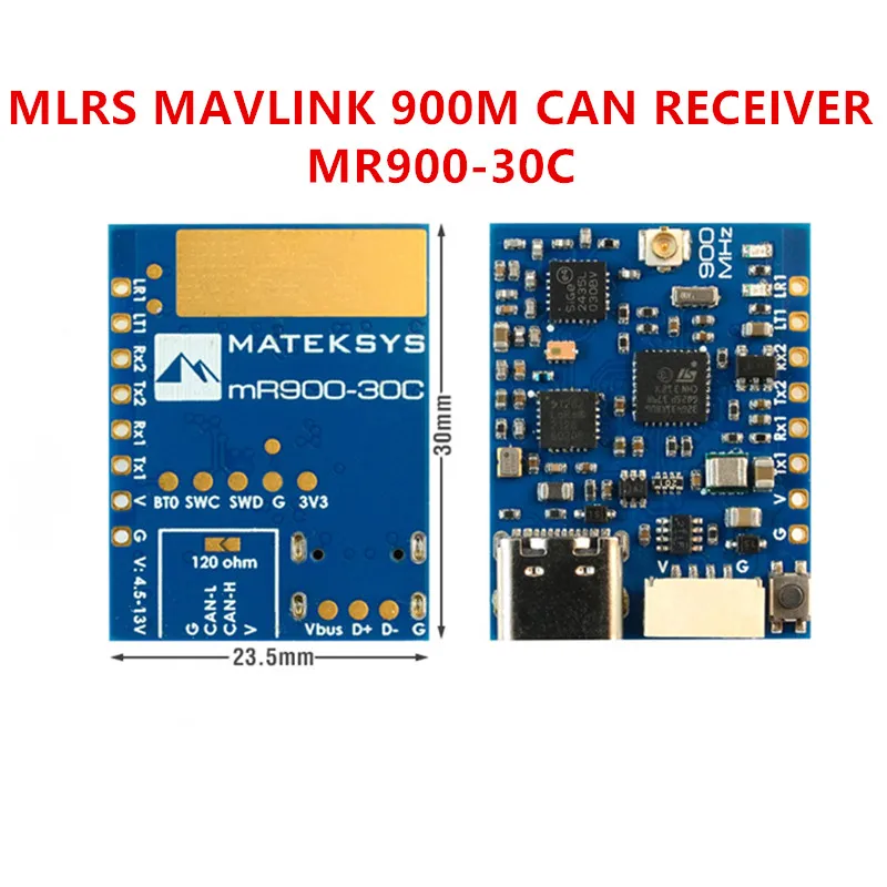 Newest MATEKSYS MATEK MR900-30C MLRS MAVLINK 900M CAN RECEIVER For RC Model Parts
Newest MATEKSYS MATEK MR900-30C MLRS MAVLINK 900M CAN RECEIVER For RC Model Parts