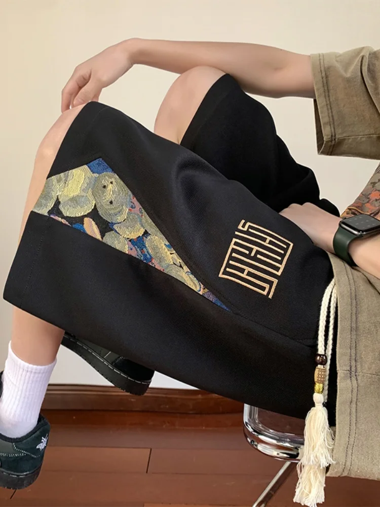 Мужские спортивные брюки American Sle, летняя новинка, трендовые, с вышивкой медведя, прямые, свободные, широкие, укороченные (до колена)
Мужские спортивные брюки American Sle, летняя новинка, трендовые, с вышивкой медведя, прямые, свободные, широкие, укороченные (до колена)