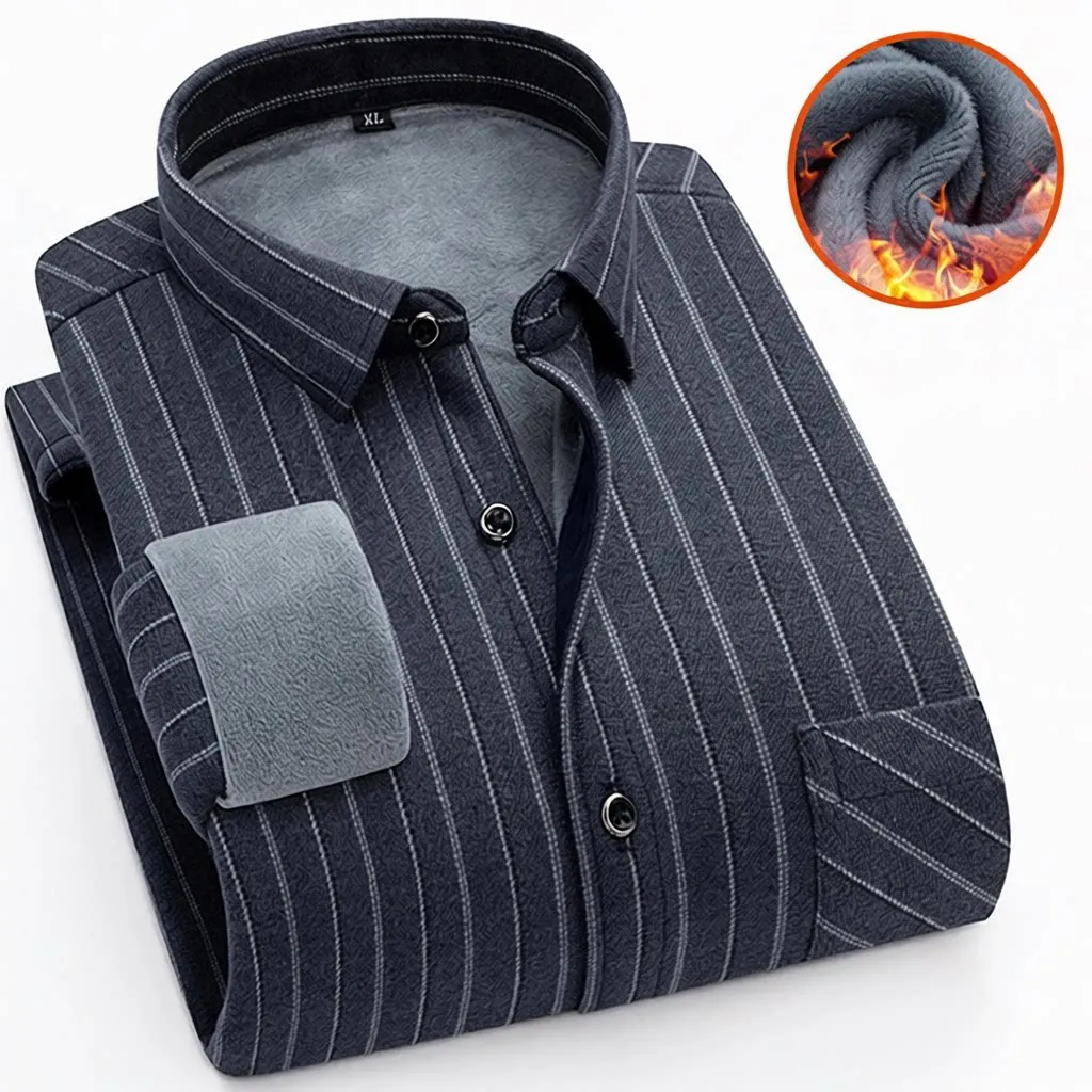 Thickened Fleece Men's Long Sleeve Shirt Casual Plaid Double-sided Velvet Warm Leisure Button-up Polyester Fiber Cleanfit Style
Thickened Fleece Men's Long Sleeve Shirt Casual Plaid Double-sided Velvet Warm Leisure Button-up Polyester Fiber Cleanfit Style