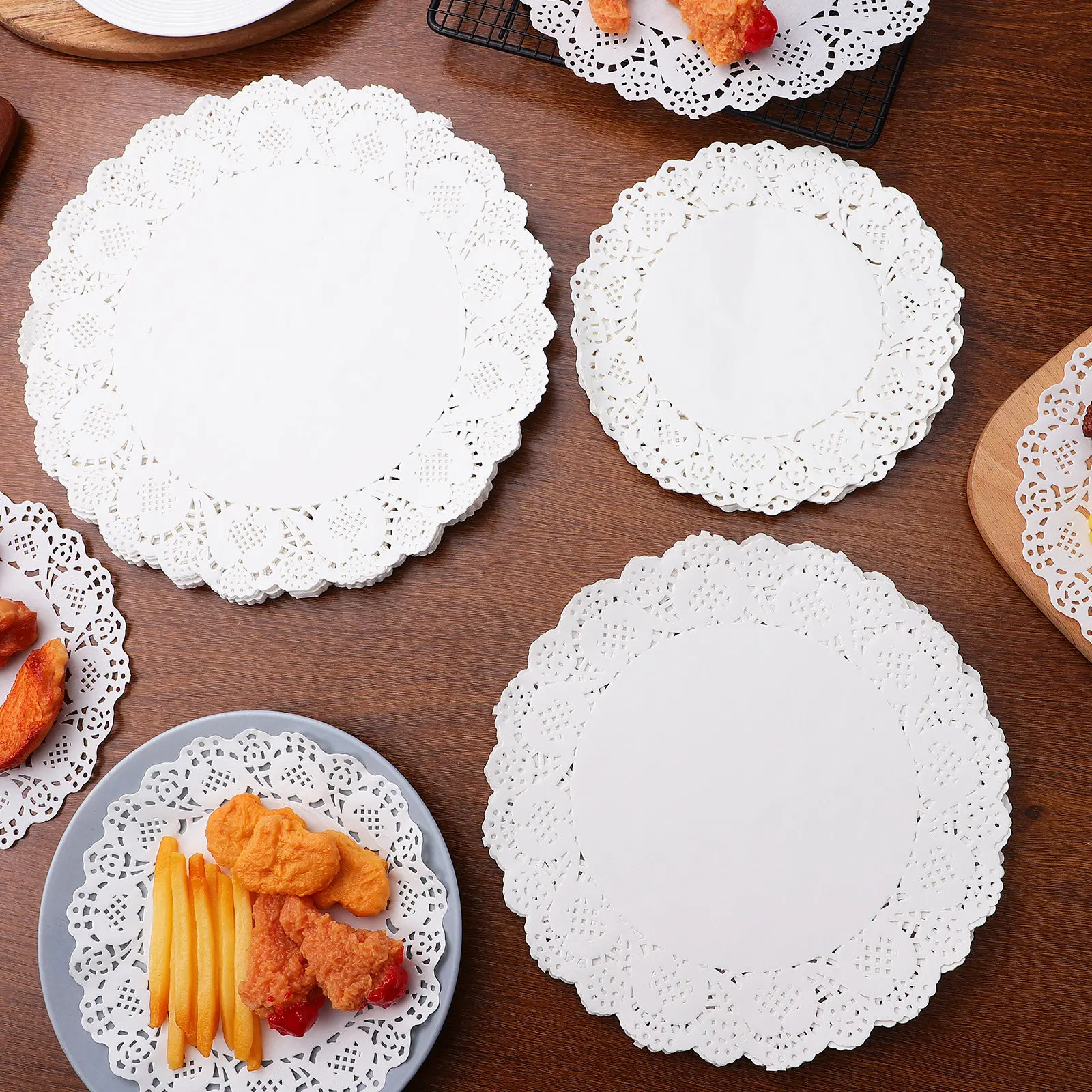 300Pcs Paper Doilies Lace Oil Absorbing Paper Round Placemat for Cake Dessert Food Serving Table Decoration Lace Doilies
300Pcs Paper Doilies Lace Oil Absorbing Paper Round Placemat for Cake Dessert Food Serving Table Decoration Lace Doilies