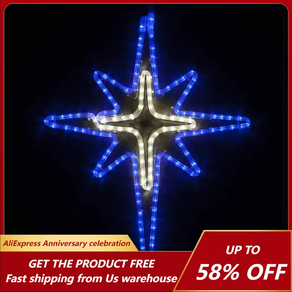 Christmas Outdoor Christmas LED Christmas Outdoor Decoration LED Rope Light (Bethlehem Cross Center Star, Blue/Cold White LED)
Christmas Outdoor Christmas LED Christmas Outdoor Decoration LED Rope Light (Bethlehem Cross Center Star, Blue/Cold White LED)
