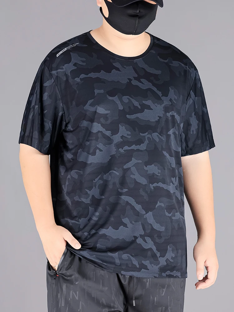 Large Size Ice Silk Camouflage T-irt Men's Summer Thin Loose Elastic Qui Dry Sport ort Sve Top Faionable Casual Wear
Large Size Ice Silk Camouflage T-irt Men's Summer Thin Loose Elastic Qui Dry Sport ort Sve Top Faionable Casual Wear