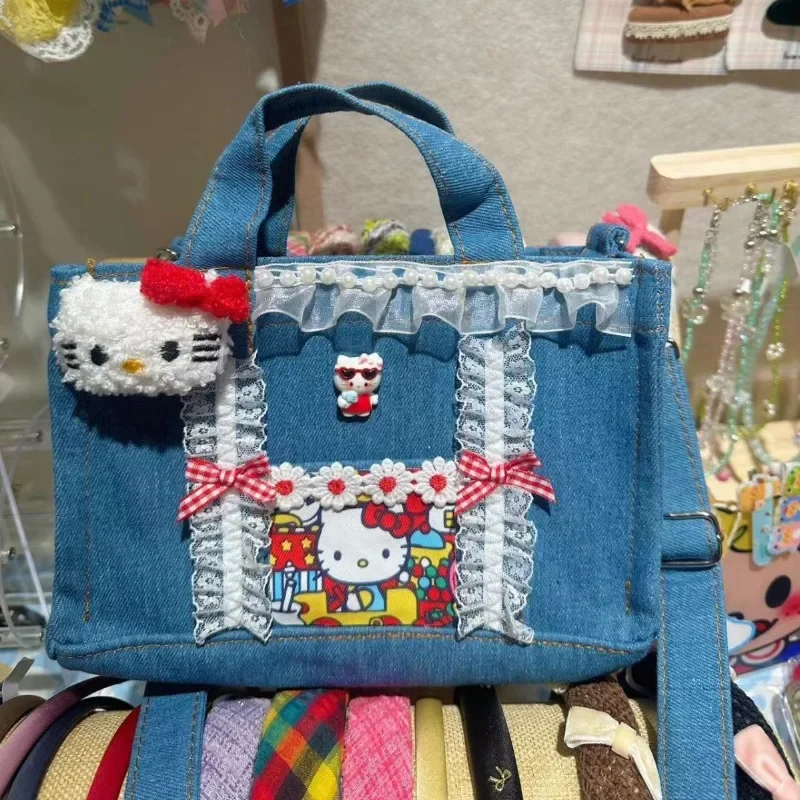 Kawaii Sanrio Hello Kitty Cartoon Denim One-Shoulder Crossbody Girls Korean Casual Versatile Handbag Christmas Gift
Kawaii Sanrio Hello Kitty Cartoon Denim One-Shoulder Crossbody Girls Korean Casual Versatile Handbag Christmas Gift