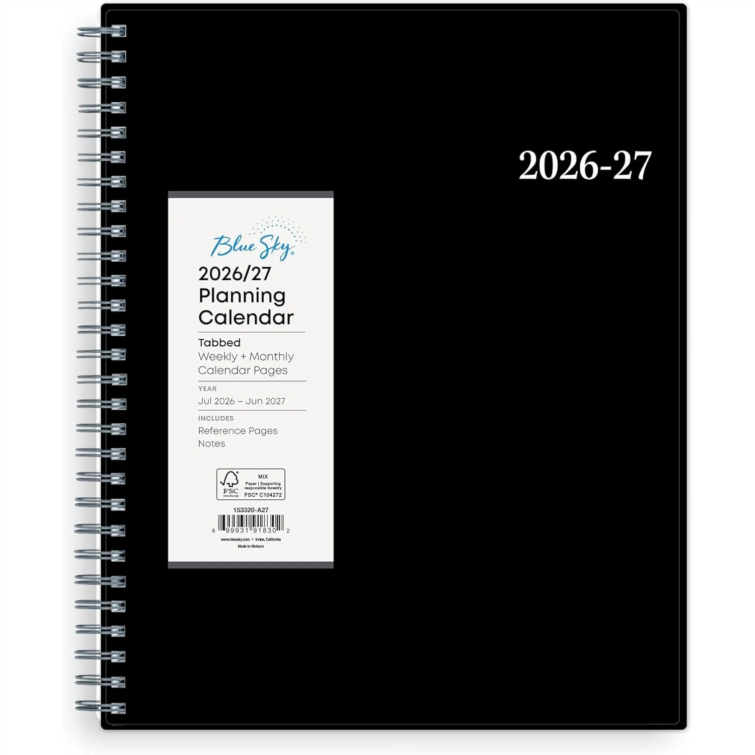 Academic Year Planner July 2026-June 2027, 8x10.875 Inch Weekly Monthly Calendar with Flexible Cover, Wirebound, Laminated Tabs
Academic Year Planner July 2026-June 2027, 8x10.875 Inch Weekly Monthly Calendar with Flexible Cover, Wirebound, Laminated Tabs