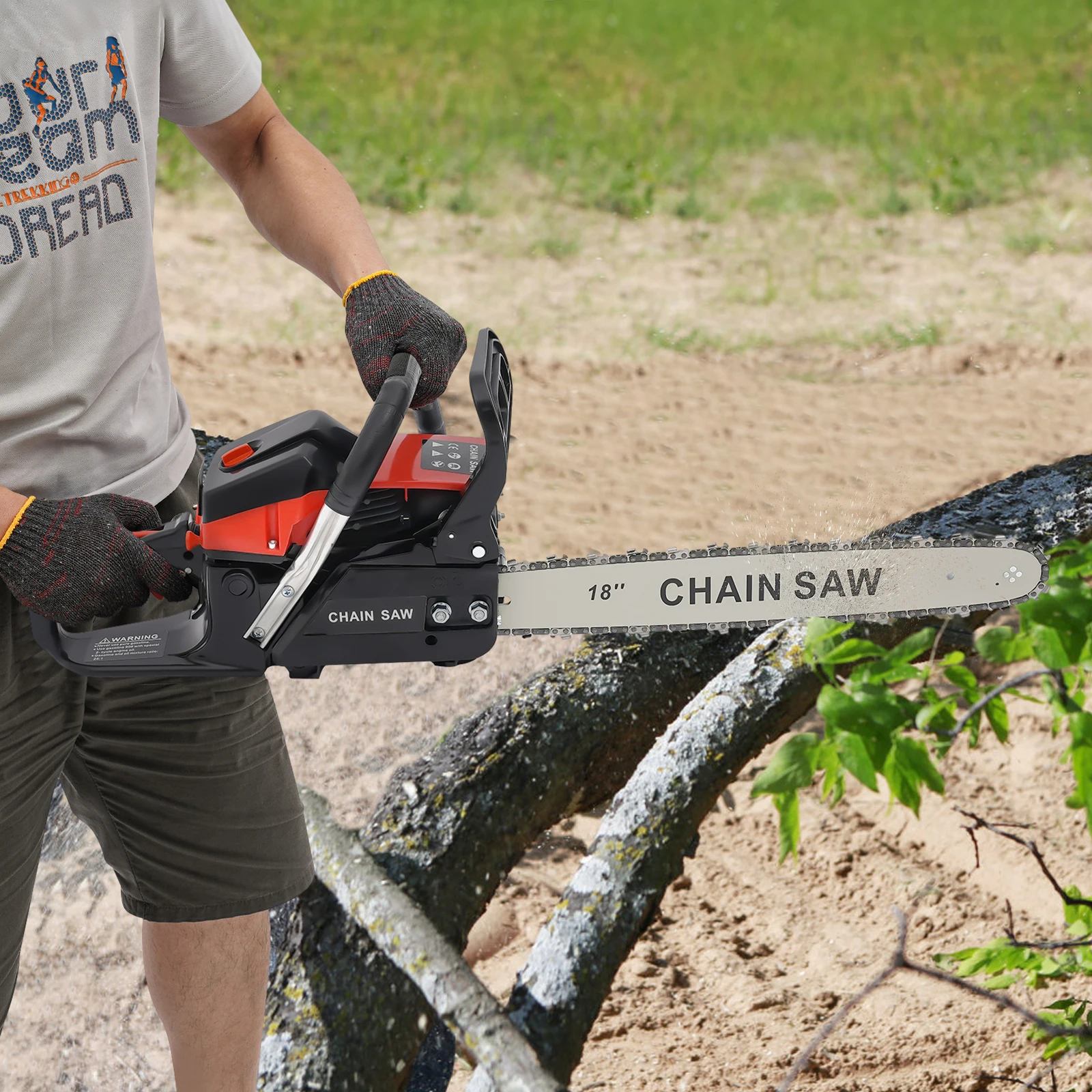 18'' 2.2KW Handheld Gasoline Chain Saw 2-Stroke Single Cylinder Air-Cooled Cordless Chain Saw for Cutting Wood 58cc
18'' 2.2KW Handheld Gasoline Chain Saw 2-Stroke Single Cylinder Air-Cooled Cordless Chain Saw for Cutting Wood 58cc