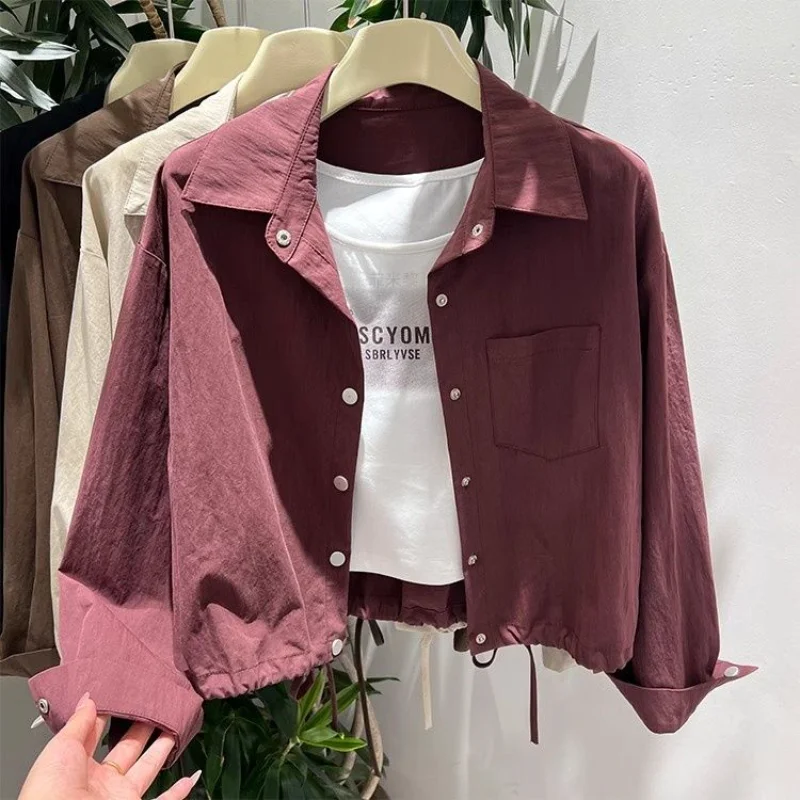 Fashionable and Versatile Work Clothes Drawstring Design Niche Loose Casual Long-sleeved Shirt Short Jacket Top for Women
Fashionable and Versatile Work Clothes Drawstring Design Niche Loose Casual Long-sleeved Shirt Short Jacket Top for Women