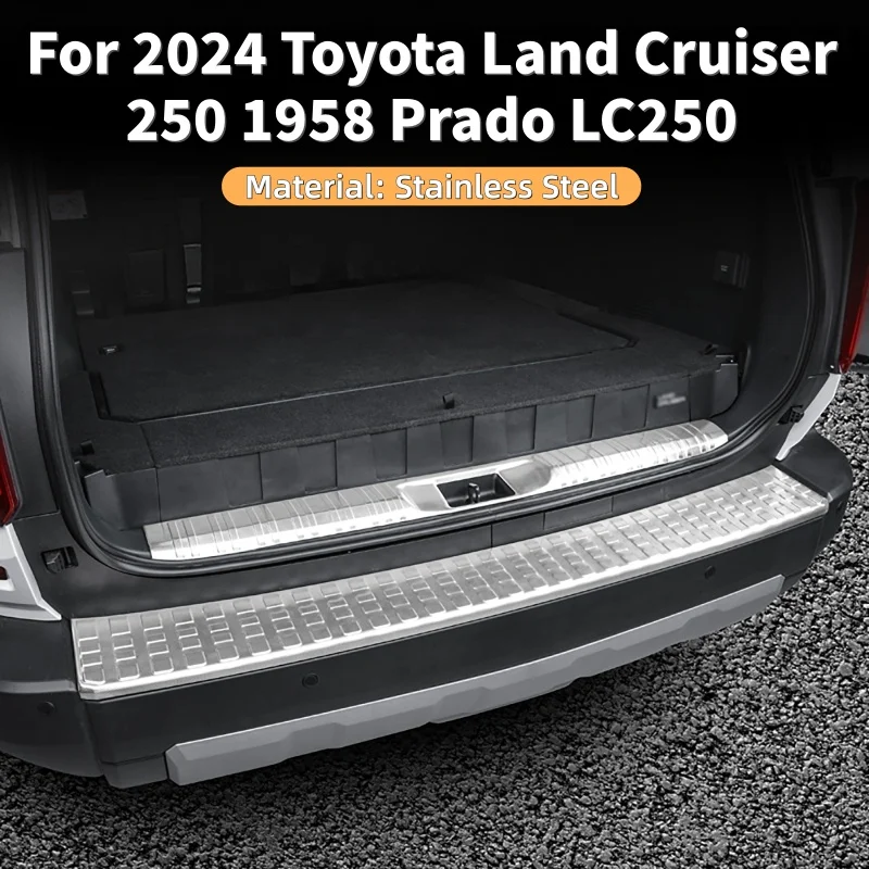Автомобильный порог задней двери, педаль, украшение для задней двери, защита багажника, аксессуары для Toyota Land Cruiser 250 1958 Prado LC250 2024 года
Автомобильный порог задней двери, педаль, украшение для задней двери, защита багажника, аксессуары для Toyota Land Cruiser 250 1958 Prado LC250 2024 года
