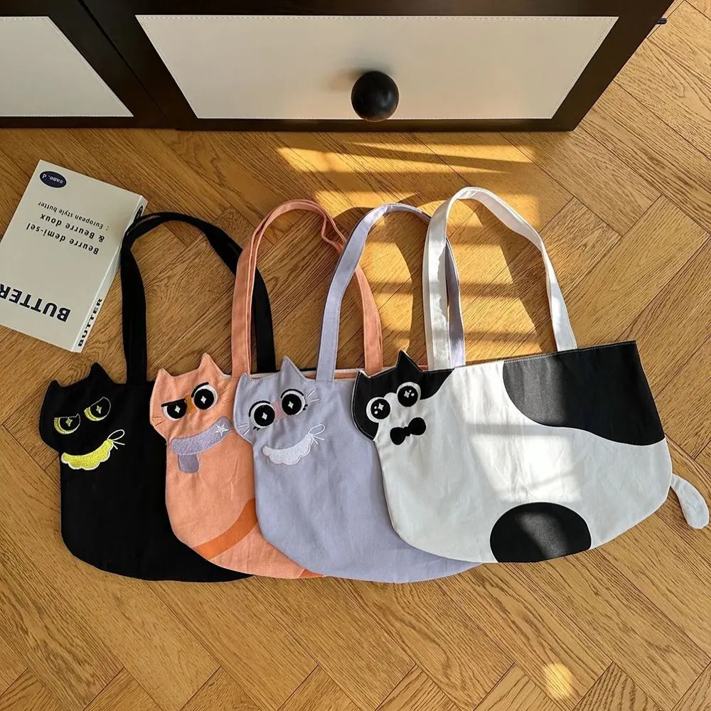Cartoon Kitten Tote Canvas Bag Cute Female Shoulder Bag Student Handbag Large Capacity Shopping Bag
Cartoon Kitten Tote Canvas Bag Cute Female Shoulder Bag Student Handbag Large Capacity Shopping Bag