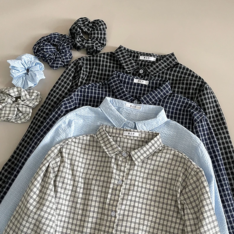 Wedbleser American Retro Plaid Shirt Female Students Summer New Style Niche Design Plaid Shirt Jacket Sun Protection Top
Wedbleser American Retro Plaid Shirt Female Students Summer New Style Niche Design Plaid Shirt Jacket Sun Protection Top