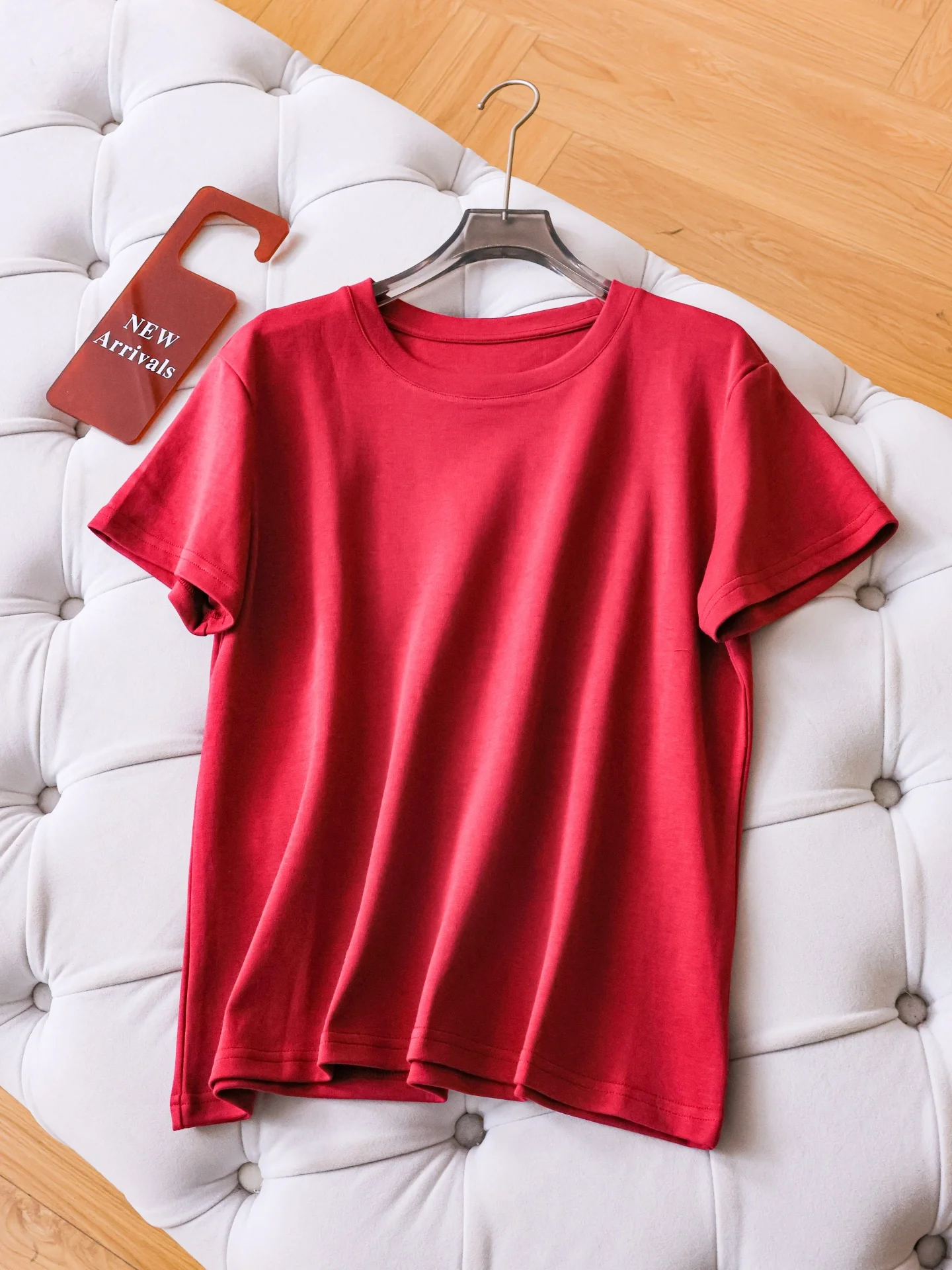 Heavyweight Brushed Cotton Slimming Loose Fit round Neck Short Sleeve T-Shirt Women's Basic Casual Style Breathable Comfortable
Heavyweight Brushed Cotton Slimming Loose Fit round Neck Short Sleeve T-Shirt Women's Basic Casual Style Breathable Comfortable