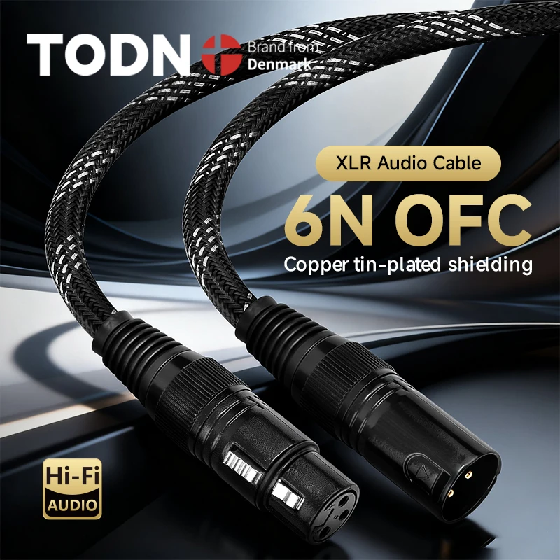 CYKO Stereo HiFi 1 Pair 6N OFC Conductor audioXLR Balanced cable Male to Female Gold-Plated Pin for Speaker Amplifier TV
CYKO Stereo HiFi 1 Pair 6N OFC Conductor audioXLR Balanced cable Male to Female Gold-Plated Pin for Speaker Amplifier TV