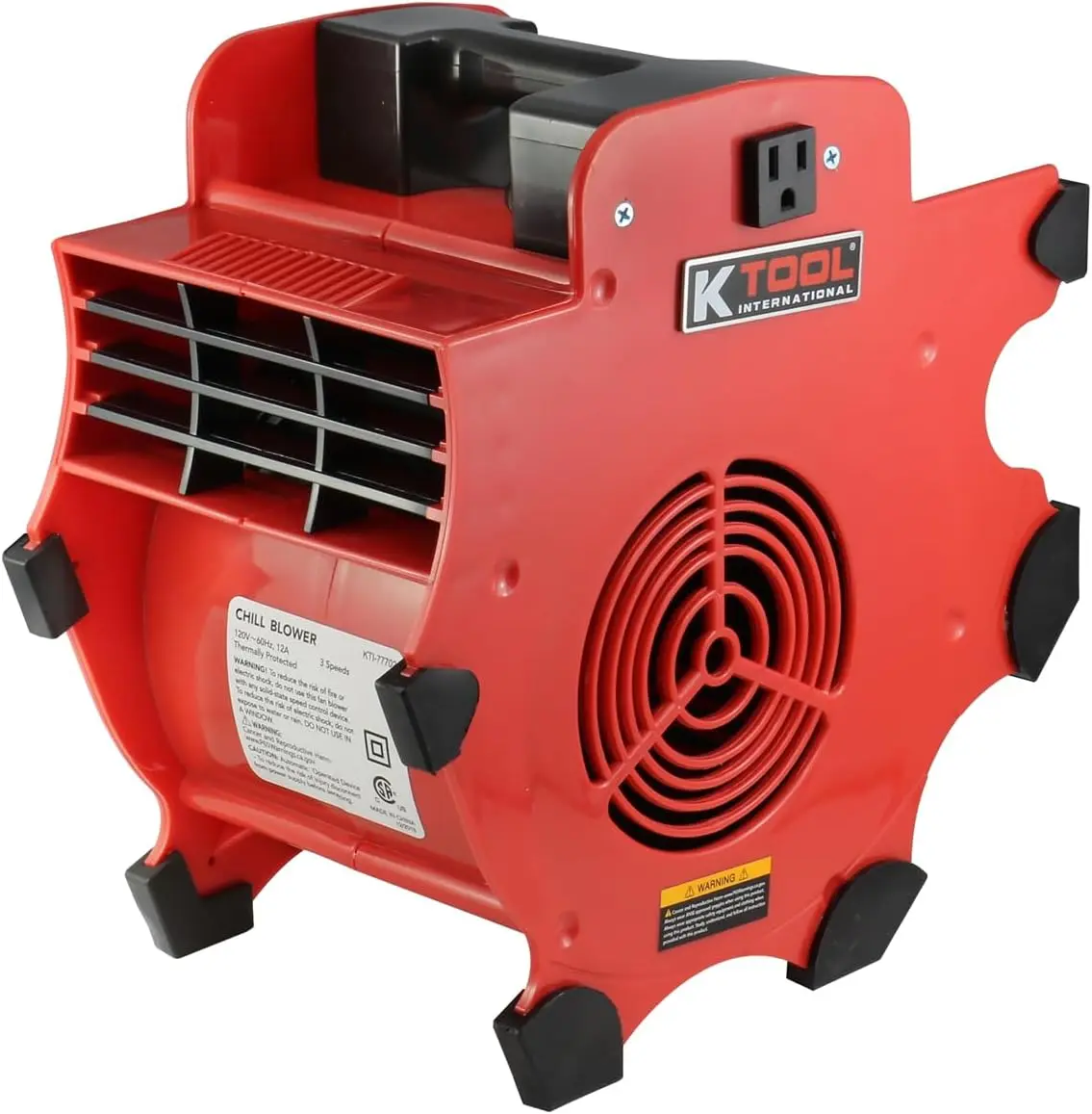 300 CFM 3-Speed Utility Floor Blower Fan, Overload Protection, 4 Angle Positions, Indoor/Outdoor, Red
300 CFM 3-Speed Utility Floor Blower Fan, Overload Protection, 4 Angle Positions, Indoor/Outdoor, Red
