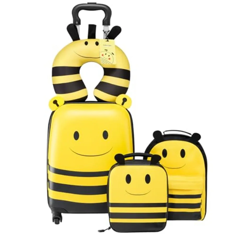 Luggage Set, 5 Pcs, 18 Inch Hardside Rolling Wheels Suitcase with Backpack and U-shape Pillow, Bee ry on Luggage Set, Holiday B
Luggage Set, 5 Pcs, 18 Inch Hardside Rolling Wheels Suitcase with Backpack and U-shape Pillow, Bee ry on Luggage Set, Holiday B