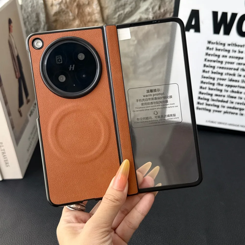Fashion Leather For OPPO Find N6 Phone Case Front Protection Film Hinge Magnetic Wireless Charger Hard Shell Back Cover
Fashion Leather For OPPO Find N6 Phone Case Front Protection Film Hinge Magnetic Wireless Charger Hard Shell Back Cover
