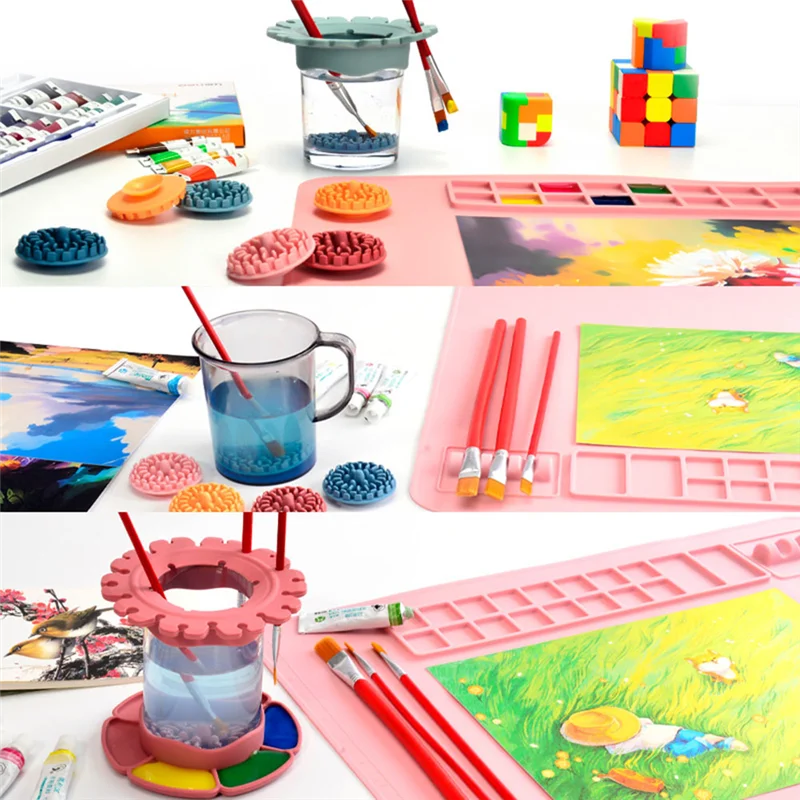 Washable Silicone Craft Graffiti Painting Mat DIY Silicone Painting Scrubbable Pigment Palette Painting Pad Blue Durable
Washable Silicone Craft Graffiti Painting Mat DIY Silicone Painting Scrubbable Pigment Palette Painting Pad Blue Durable