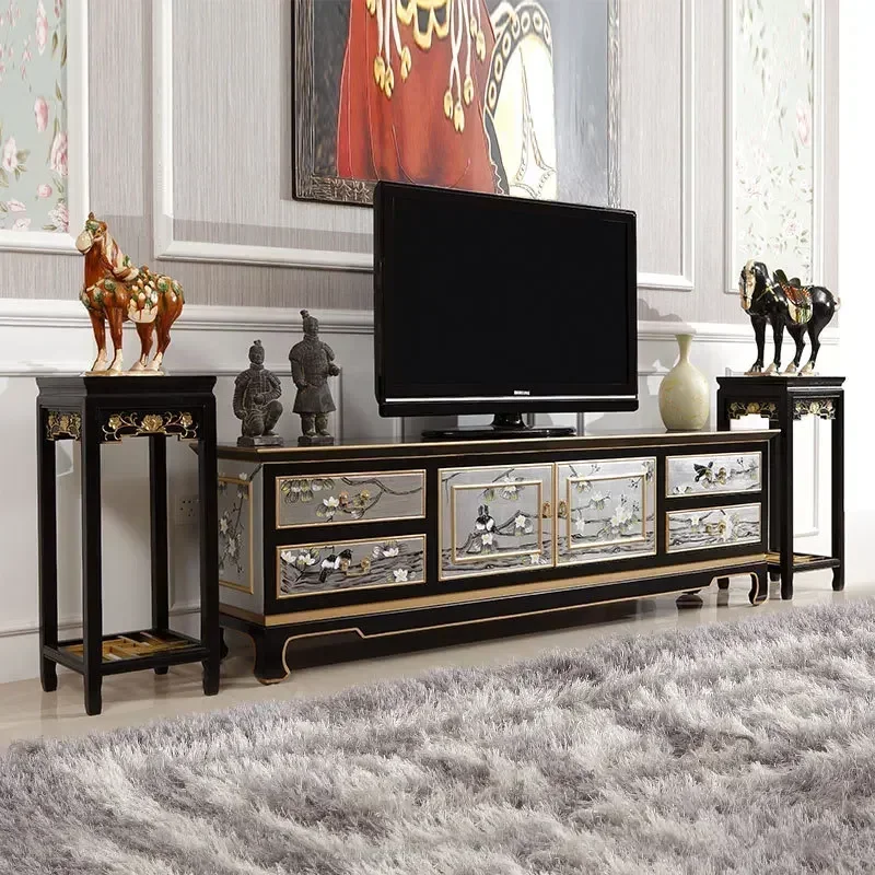 New Chinese high-end Chinese style hand-painted flowers and birds living room TV cabinet coffee table combination solid wood
New Chinese high-end Chinese style hand-painted flowers and birds living room TV cabinet coffee table combination solid wood