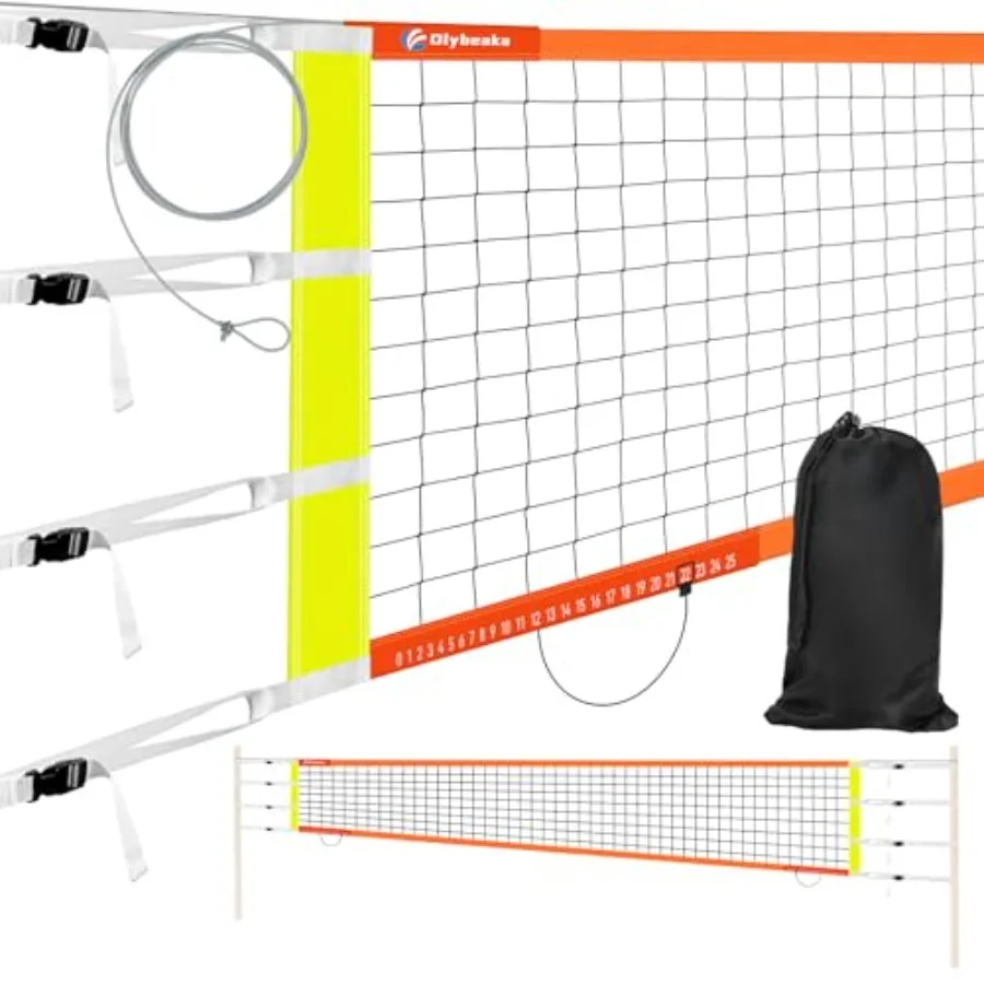 Professional Volleyball Net with Aircraft Steel Cable, Scoring Design - Anti-UV and Heavy Duty for Outdoor, Backyard, Pool, Sch
Professional Volleyball Net with Aircraft Steel Cable, Scoring Design - Anti-UV and Heavy Duty for Outdoor, Backyard, Pool, Sch