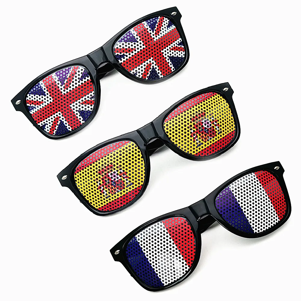 EU Football Match Sunglasses Sports Events Celebration Marks National Flag Pattern Glasses for World Soccer Game Fans
EU Football Match Sunglasses Sports Events Celebration Marks National Flag Pattern Glasses for World Soccer Game Fans