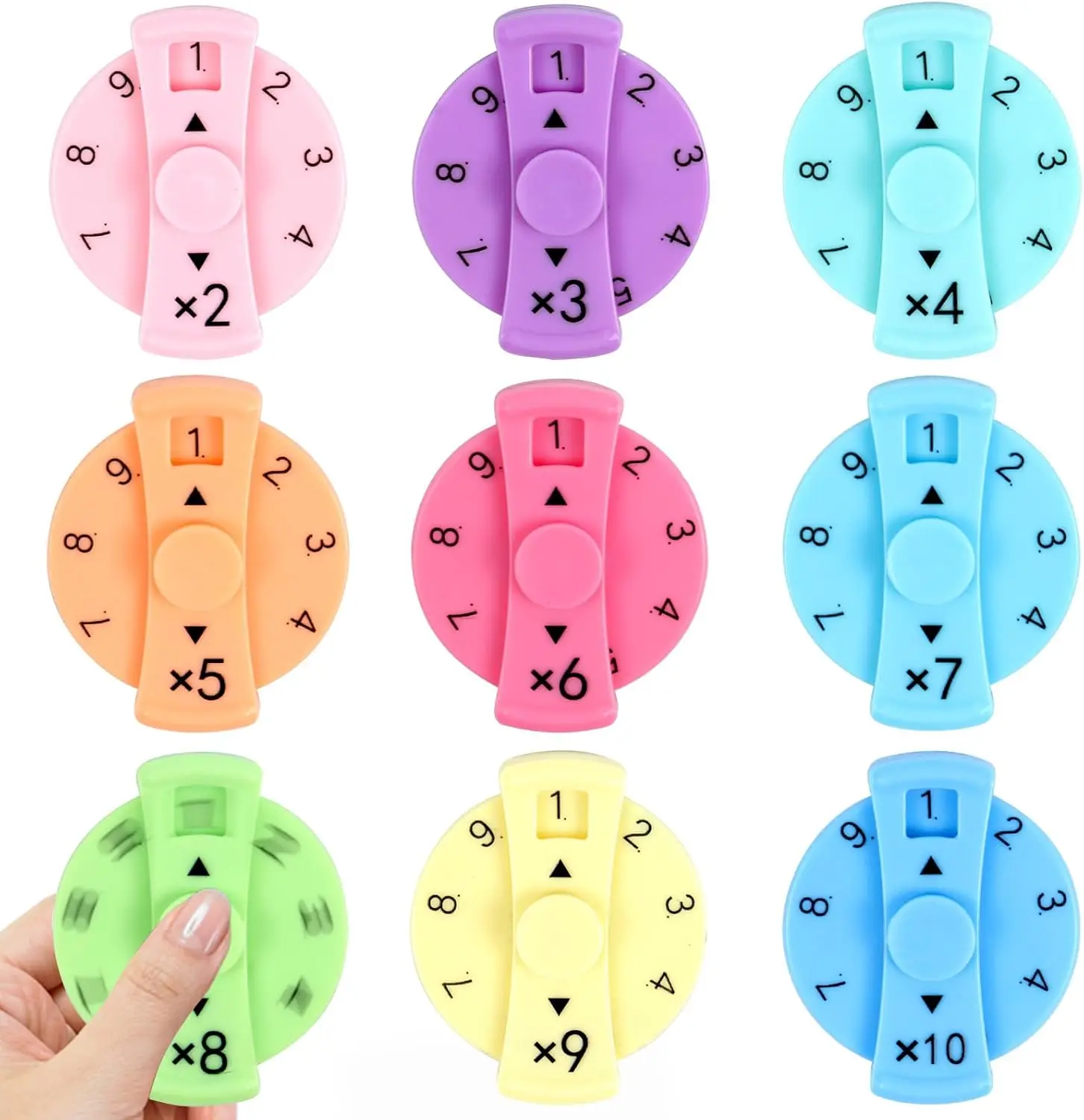 Math Fidget Spinners Set of 9, Fun Multiplication & Division Practice for Adults
Math Fidget Spinners Set of 9, Fun Multiplication & Division Practice for Adults