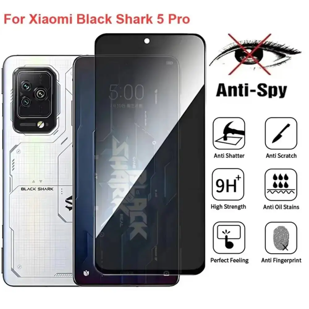 For Xiaomi Shark 5 KTUS-H0 Anti Spy Privacy Tempered Glass Screen Protector Compatible For Black Shark5 Pro Phone Film
For Xiaomi Shark 5 KTUS-H0 Anti Spy Privacy Tempered Glass Screen Protector Compatible For Black Shark5 Pro Phone Film