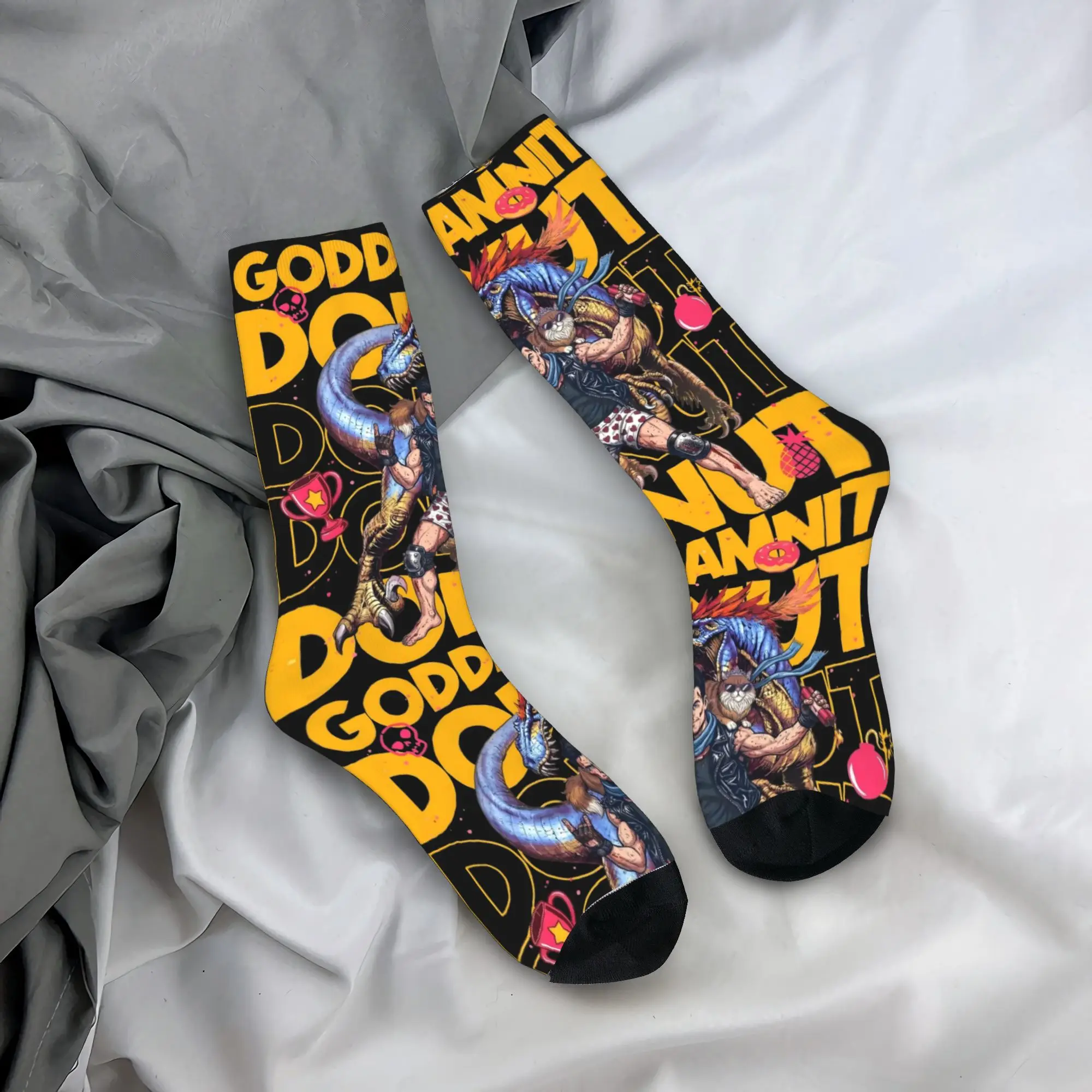 Autumn Winter Cool Women Men Dungeon Crawler Carl Goddamnit Donut Socks Non-slip Football Socks
Autumn Winter Cool Women Men Dungeon Crawler Carl Goddamnit Donut Socks Non-slip Football Socks