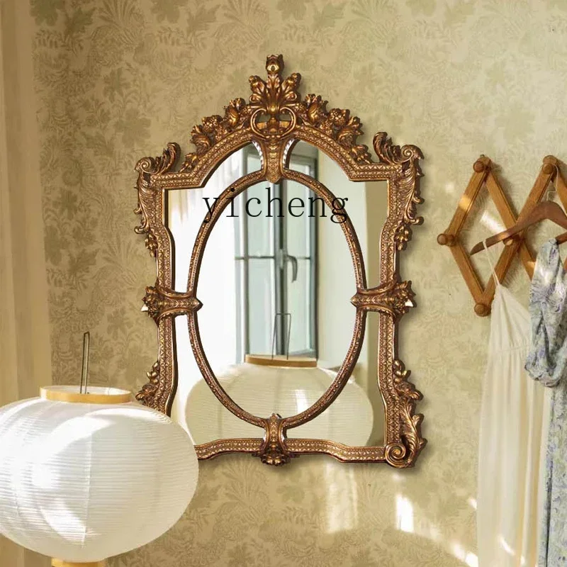 European-style Luxury Decorative Mirror Vanity Makeup Mirror Wall-mounted Entrance Bathroom Mirror
European-style Luxury Decorative Mirror Vanity Makeup Mirror Wall-mounted Entrance Bathroom Mirror