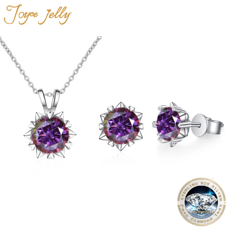 JoyceJelly Sterling 925 Silver Moissanite Diamond Jewelry Set For Women Snowflake Earrings Pendant Necklace Luxury Wedding Sets
JoyceJelly Sterling 925 Silver Moissanite Diamond Jewelry Set For Women Snowflake Earrings Pendant Necklace Luxury Wedding Sets