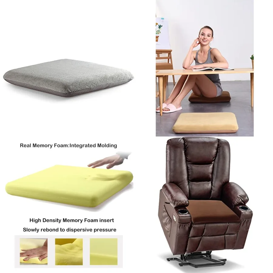 Recliner Cushion for Elderly with Memory Foam 20x20x3 Inch Large Square Seat Cushion for Recliner Chair, Floor Pillow, Truck Se
Recliner Cushion for Elderly with Memory Foam 20x20x3 Inch Large Square Seat Cushion for Recliner Chair, Floor Pillow, Truck Se