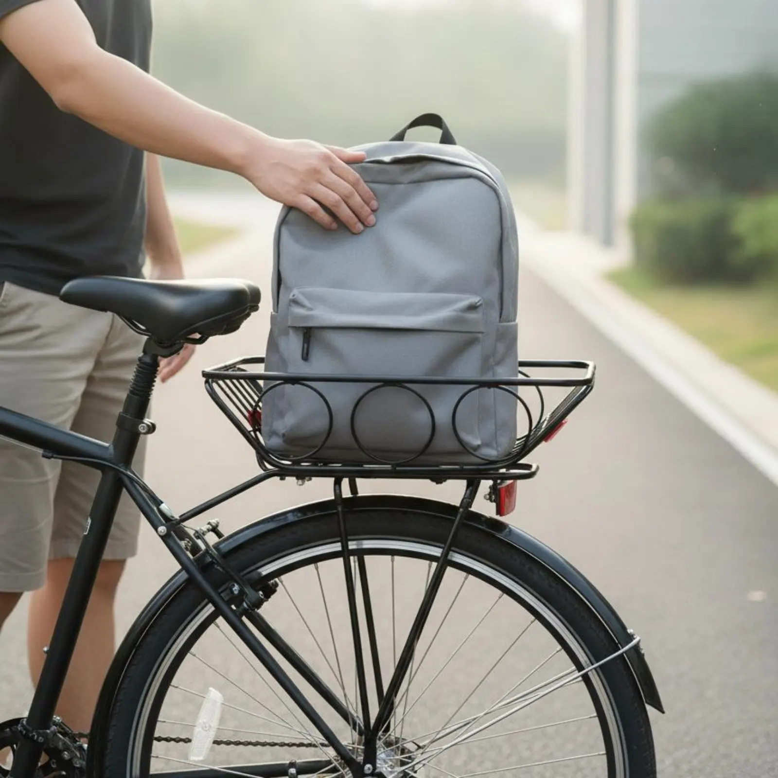 Mountain Bike Rear Basket Thickened Metal Rear Basket Heavy Duty Easy Installation for Commuting, Travel
Mountain Bike Rear Basket Thickened Metal Rear Basket Heavy Duty Easy Installation for Commuting, Travel