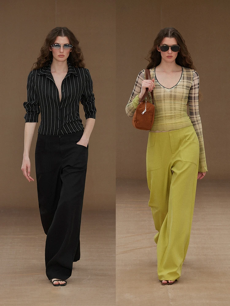 Randpickee Random Series Low Waist Straight Leg Suit Pants Cool Sensation Wide Leg Casual Trousers for Women Original Style
Randpickee Random Series Low Waist Straight Leg Suit Pants Cool Sensation Wide Leg Casual Trousers for Women Original Style