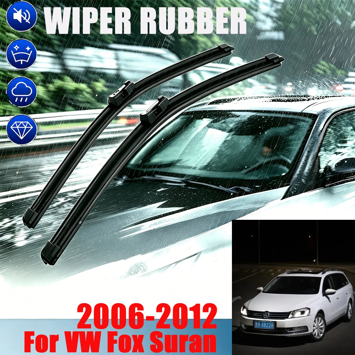 For VW Fox Suran 2006-2012 Front Rear Wiper Blades 3PCS 21" 15" 12" Windshield Windscreen Window Cutter Accessories
For VW Fox Suran 2006-2012 Front Rear Wiper Blades 3PCS 21" 15" 12" Windshield Windscreen Window Cutter Accessories