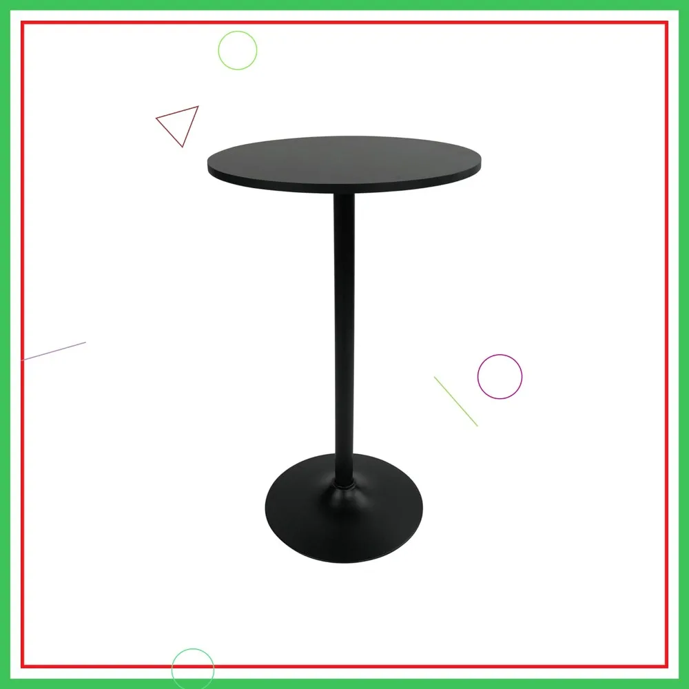 Single Round Cocktail Bar, Pub, and Bistro High Top Table with Black Top and Base
Single Round Cocktail Bar, Pub, and Bistro High Top Table with Black Top and Base