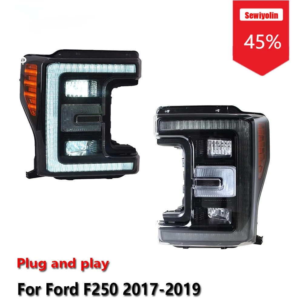 Sewiyolin автомобильные светодиодные фары в сборе для Ford F250 2017-2019 противотуманные фары DRL тормозной указатель поворота Plug and Play
Sewiyolin автомобильные светодиодные фары в сборе для Ford F250 2017-2019 противотуманные фары DRL тормозной указатель поворота Plug and Play