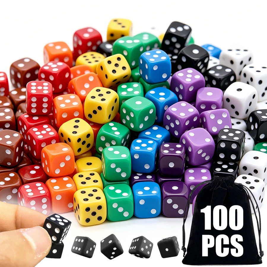 100pcs 8mm Small Square Corner Dice & Storage Bag Ideal for Tabletop Games, Party Activities, Leisure Games & DIY Craft Props
100pcs 8mm Small Square Corner Dice & Storage Bag Ideal for Tabletop Games, Party Activities, Leisure Games & DIY Craft Props