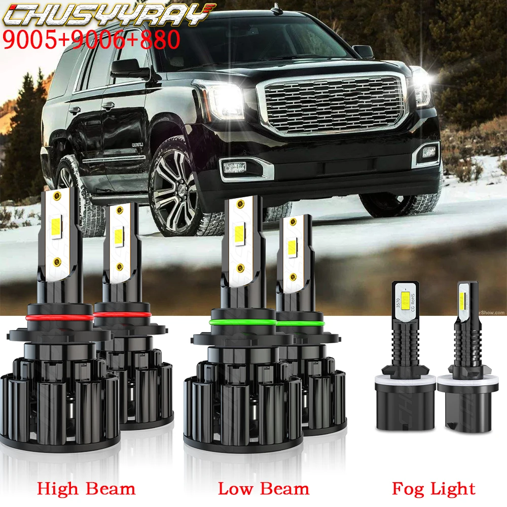CHUSYYRAY Compatible For GMC Yukon XL 2000-2006 LED 9005 9006 High Low Beam Headlight Bulbs 880 Fog light Bulbs Combo Kit
CHUSYYRAY Compatible For GMC Yukon XL 2000-2006 LED 9005 9006 High Low Beam Headlight Bulbs 880 Fog light Bulbs Combo Kit