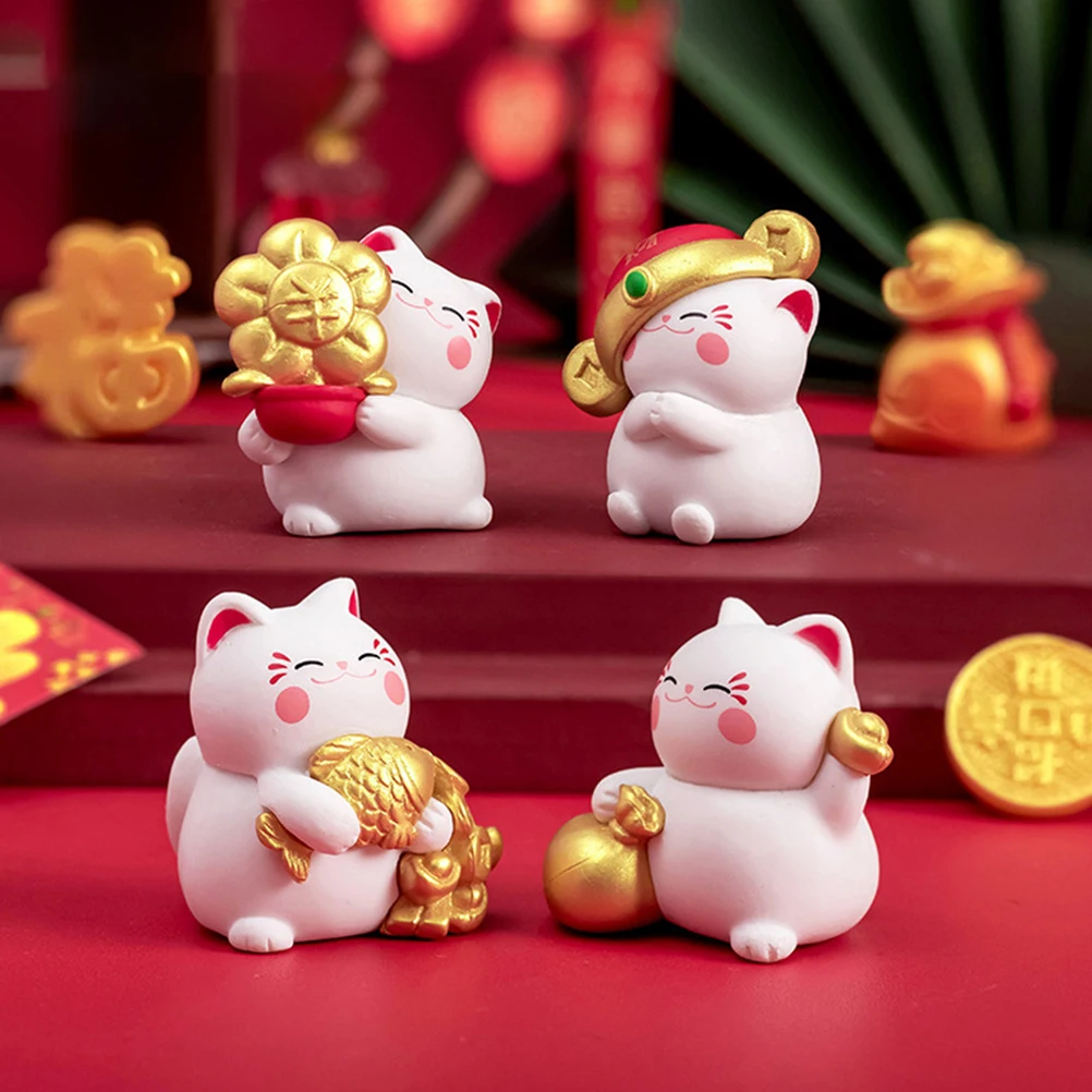 4pcs Fortune Cat Decoration Ceramic Wealth Welcoming Resin Chinese Waving Mini Maneki Statues Garden Outdoor Flower Pot
4pcs Fortune Cat Decoration Ceramic Wealth Welcoming Resin Chinese Waving Mini Maneki Statues Garden Outdoor Flower Pot