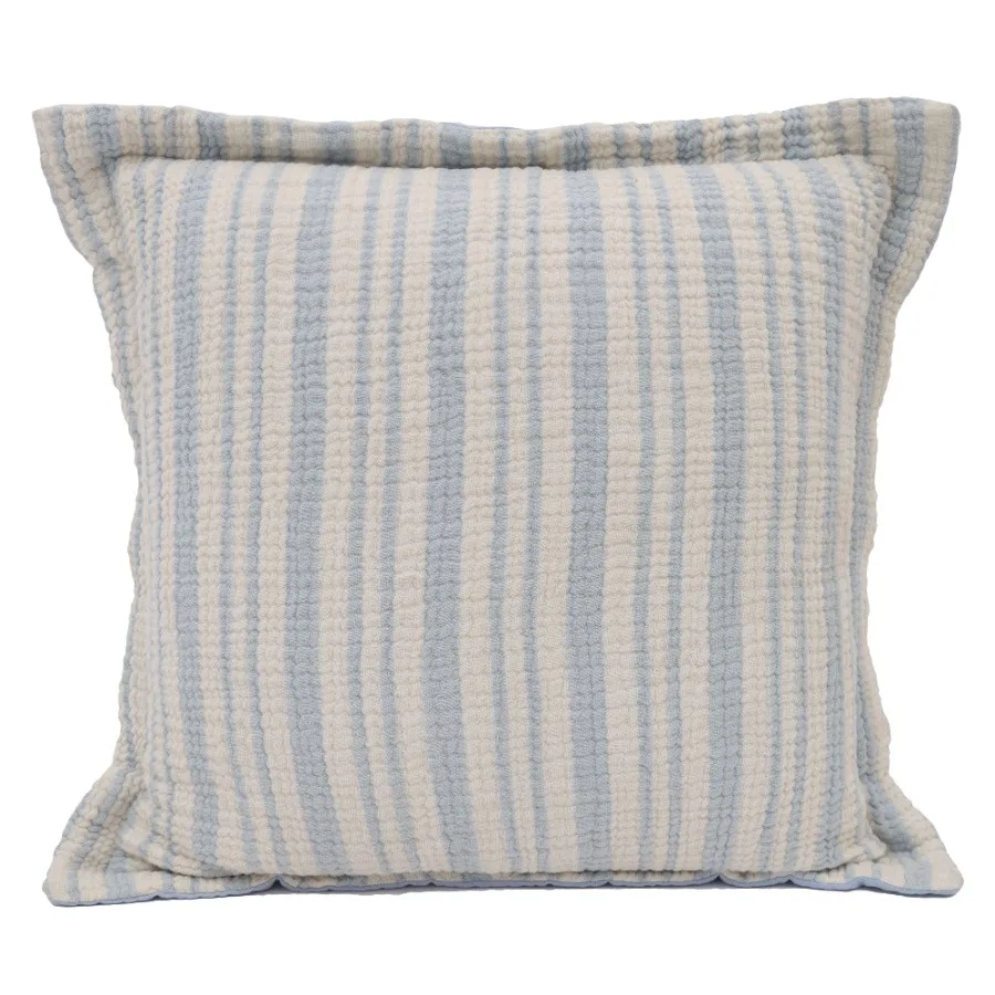 20" x 20" Blue Gauze Summer Stripe Decorative Throw Pillow
20" x 20" Blue Gauze Summer Stripe Decorative Throw Pillow