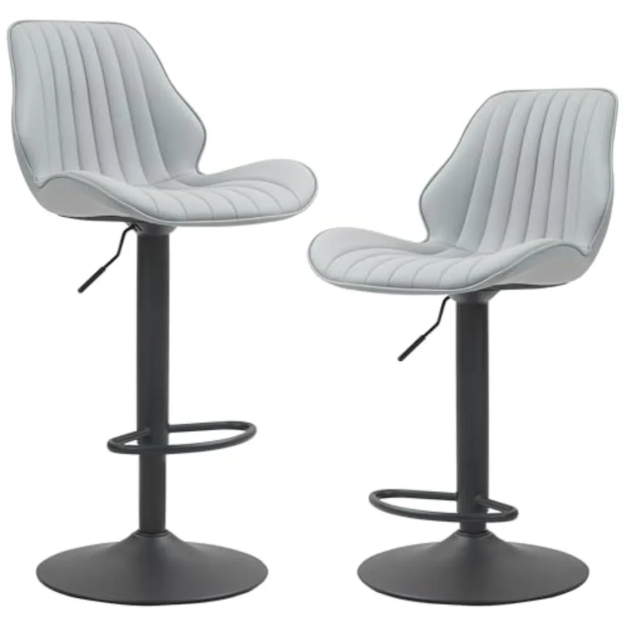 Bar Stools Set of 2 Modern 360 Swivel Faux Leather Bar Stools 24-32.5 Seat Height with Back 330 lbs Capacity SGS Gas Lift Uphol
Bar Stools Set of 2 Modern 360 Swivel Faux Leather Bar Stools 24-32.5 Seat Height with Back 330 lbs Capacity SGS Gas Lift Uphol