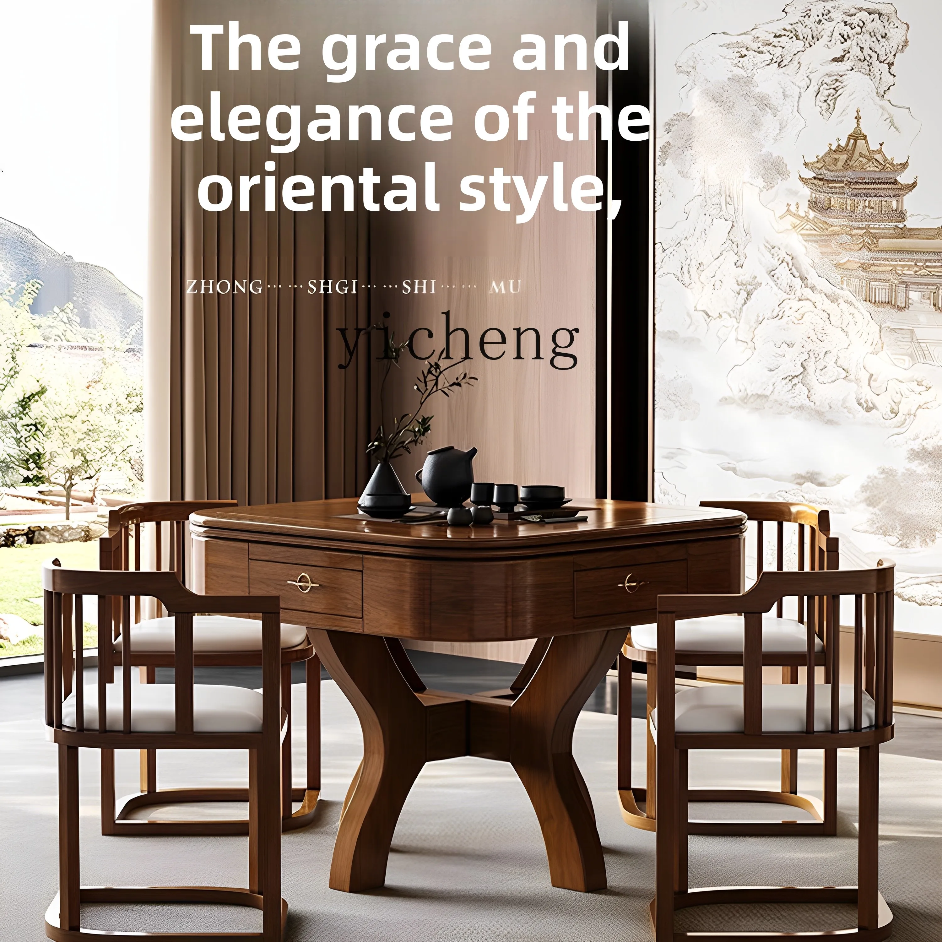 TQH New Chinese Style Solid Wood Dining Table Mahjong Table Dual-use Fully Automatic Mahjong Machine Home Multi-functional
TQH New Chinese Style Solid Wood Dining Table Mahjong Table Dual-use Fully Automatic Mahjong Machine Home Multi-functional