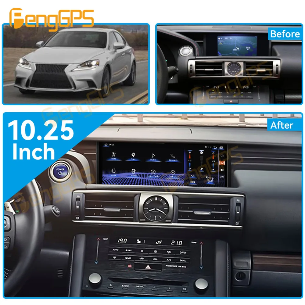 10.25" Car Radio For Lexus IS IS300 IS350 2013-2017 GPS Navigation Multimedia Stereo Player Carplay Unit AI Touch Screen DSP BT
10.25" Car Radio For Lexus IS IS300 IS350 2013-2017 GPS Navigation Multimedia Stereo Player Carplay Unit AI Touch Screen DSP BT