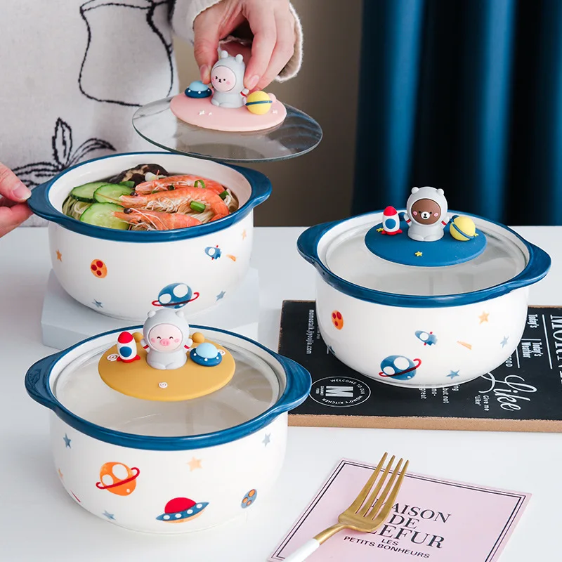 Cute cartoon ceramic instant noodles bowl with cover creative personality ins mobile phone bracket design space series
Cute cartoon ceramic instant noodles bowl with cover creative personality ins mobile phone bracket design space series