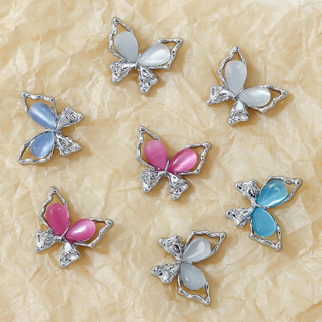 10PCS 3D Opal Butterfly Nail Art Charms Jewelry Accessories Luxury Alloy Parts For Manicure Decor Nails Decoration Supplies Tool
10PCS 3D Opal Butterfly Nail Art Charms Jewelry Accessories Luxury Alloy Parts For Manicure Decor Nails Decoration Supplies Tool