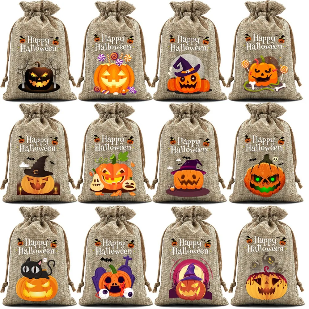 12pcs Halloween Linen Gift Candy Packaging Bag Happy Halloween Party Holiday Gift Bags Christmas Storage Bags
12pcs Halloween Linen Gift Candy Packaging Bag Happy Halloween Party Holiday Gift Bags Christmas Storage Bags