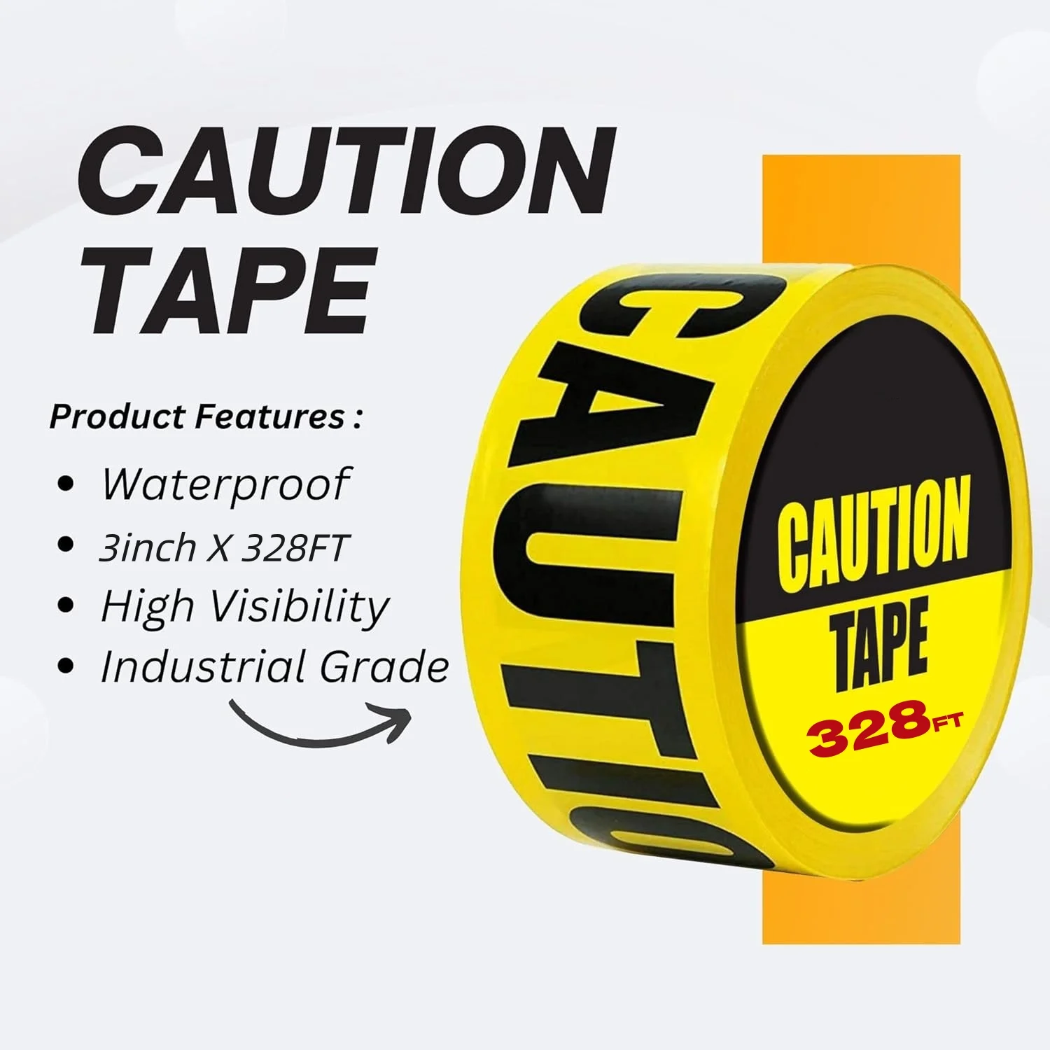Warning tape, 3 inches x 328 feet, yellow warning tape roll, hazardous area/Halloween party decoration building tape
Warning tape, 3 inches x 328 feet, yellow warning tape roll, hazardous area/Halloween party decoration building tape