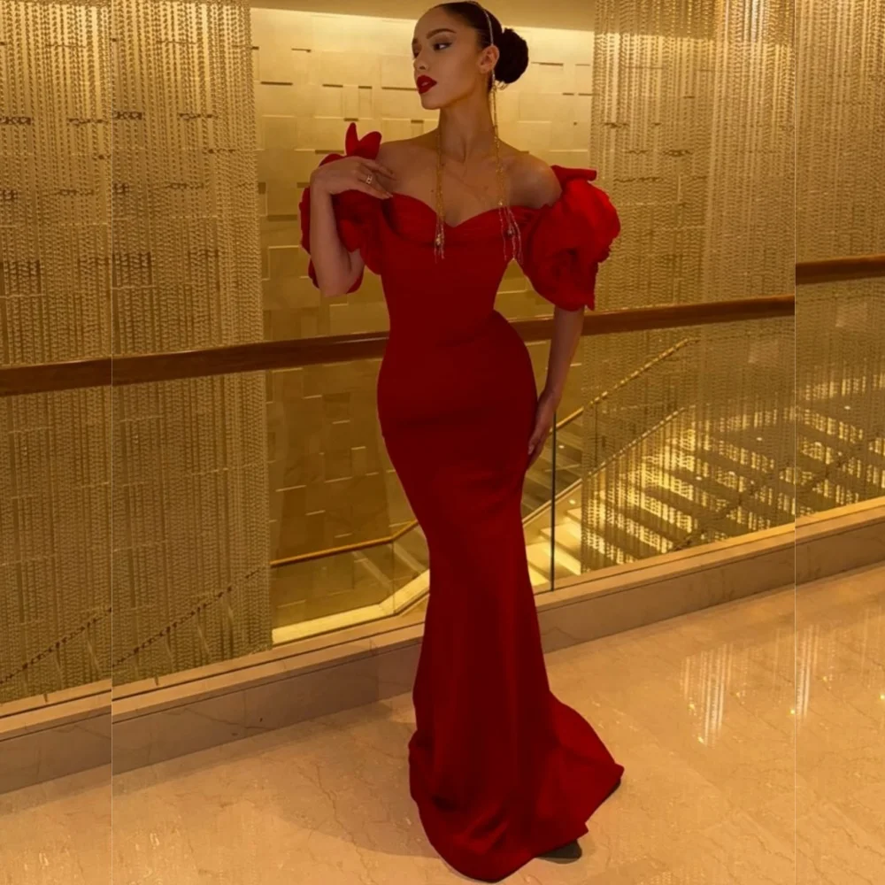 Customized Chinese Style Jersey Flower Pleat Trumpet Off-the-shoulder Long Dresses Bespoke Occasion Simple
Customized Chinese Style Jersey Flower Pleat Trumpet Off-the-shoulder Long Dresses Bespoke Occasion Simple