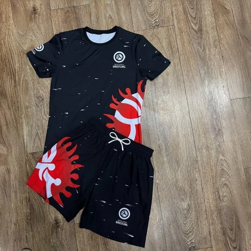 2026 New World Wrestling Themed Fighting Suit Set for Men and Women: Quick-drying Training Short-sleeved Shirt and Shorts
2026 New World Wrestling Themed Fighting Suit Set for Men and Women: Quick-drying Training Short-sleeved Shirt and Shorts