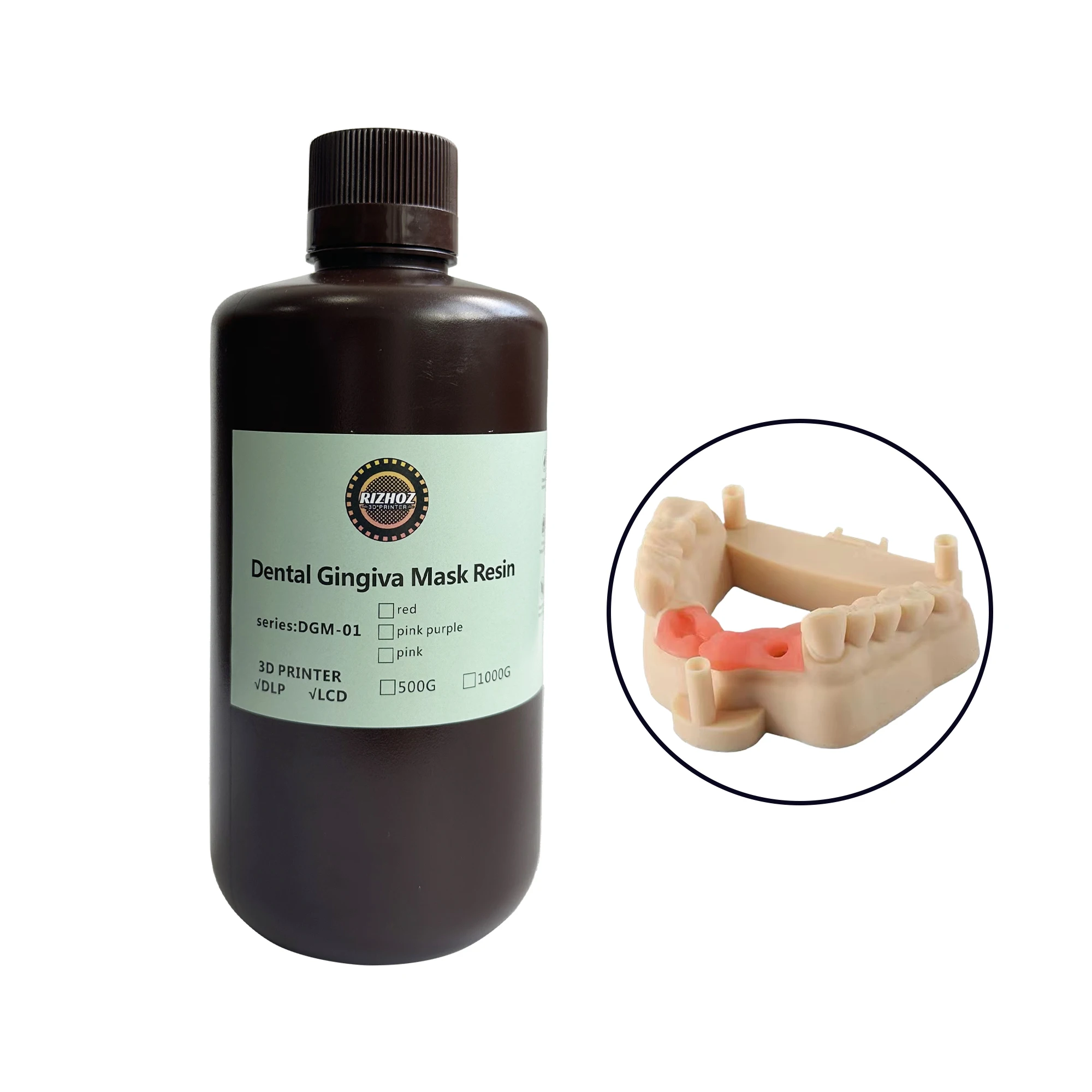 Dental Gingiva Mask Resin for 3D Printer,for 3D Printing flexible artificial gums 500g 1000g
Dental Gingiva Mask Resin for 3D Printer,for 3D Printing flexible artificial gums 500g 1000g